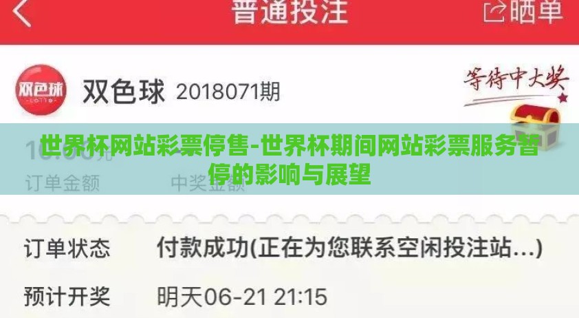 世界杯网站彩票停售-世界杯期间网站彩票服务暂停的影响与展望
