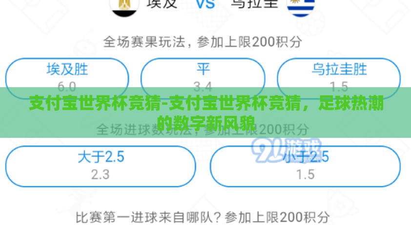 支付宝世界杯竞猜-支付宝世界杯竞猜，足球热潮的数字新风貌
