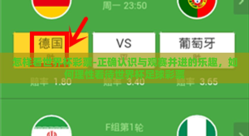 怎样看世界杯彩票-正确认识与观赛并进的乐趣，如何理性看待世界杯足球彩票
