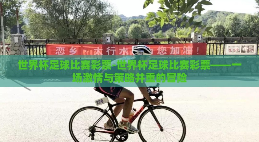 世界杯足球比赛彩票-世界杯足球比赛彩票——一场激情与策略并重的冒险