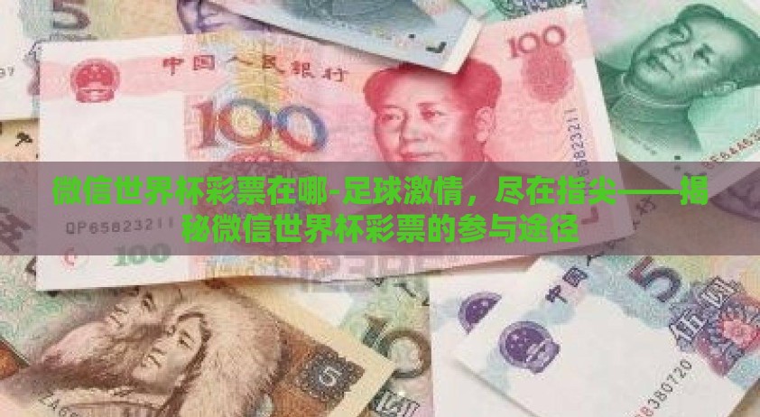 微信世界杯彩票在哪-足球激情，尽在指尖——揭秘微信世界杯彩票的参与途径