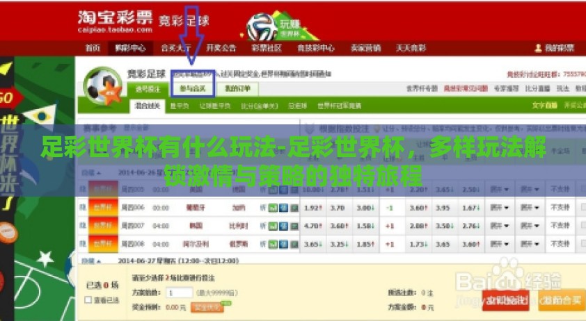 足彩世界杯有什么玩法-足彩世界杯,多样玩法解锁激情与策略的独特旅程 足彩世界杯有什么玩法-足彩世界杯,多样玩法解锁激情与策略的独特旅程