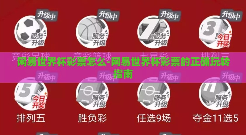 网易世界杯彩票怎么-网易世界杯彩票的正确玩转指南