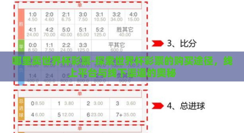 哪里卖世界杯彩票-探索世界杯彩票的购买途径，线上平台与线下渠道的奥秘