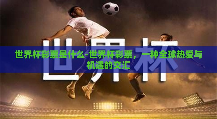 世界杯彩票是什么-世界杯彩票，一种全球热爱与机遇的交汇