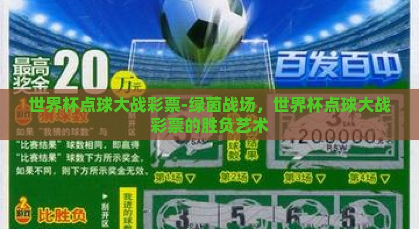 世界杯点球大战彩票-绿茵战场，世界杯点球大战彩票的胜负艺术