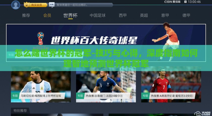怎么赌世界杯的冠军-技巧与心得，深度指南如何理智地预测世界杯冠军
