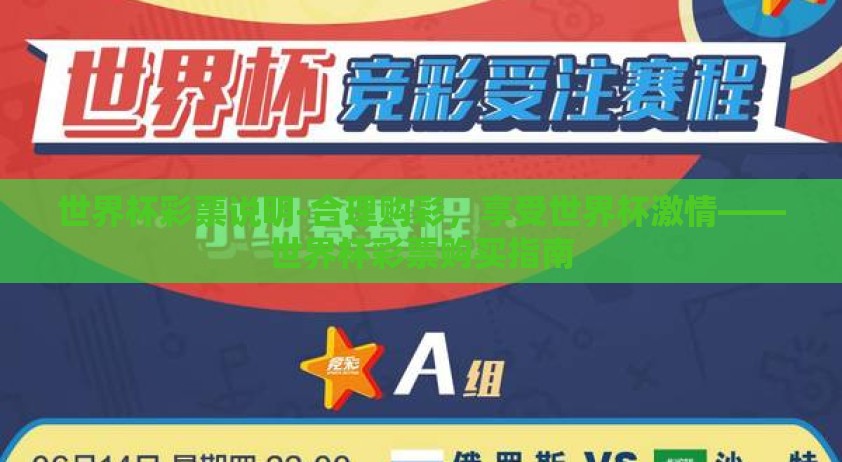 世界杯彩票说明-合理购彩，享受世界杯激情——世界杯彩票购买指南