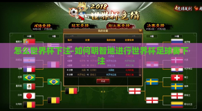 怎么世界杯下注-如何明智地进行世界杯足球赛下注