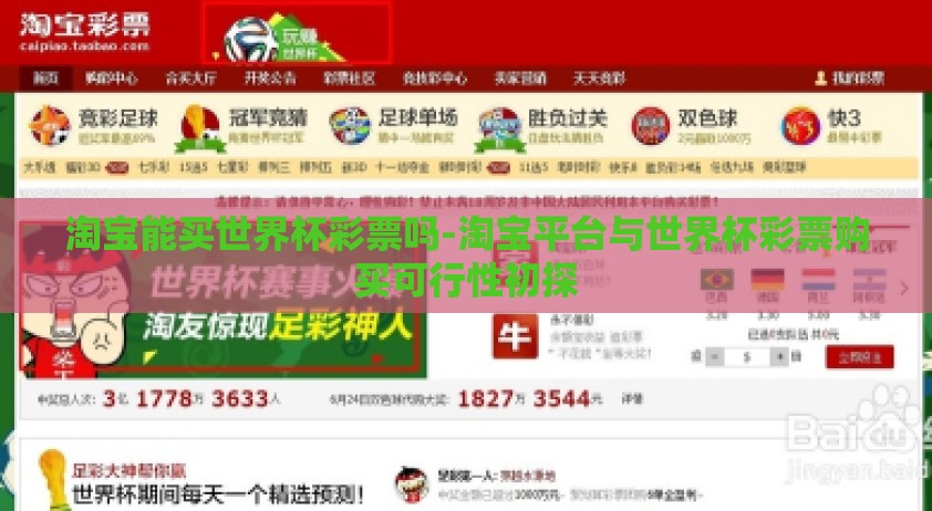 淘宝能买世界杯彩票吗-淘宝平台与世界杯彩票购买可行性初探