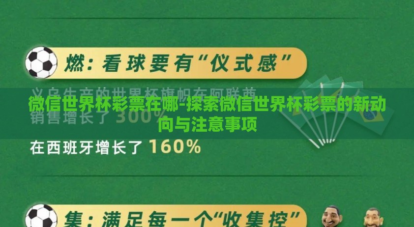 微信世界杯彩票在哪-探索微信世界杯彩票的新动向与注意事项