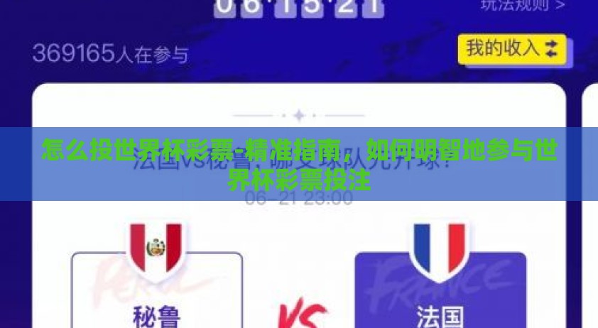 怎么投世界杯彩票-精准指南，如何明智地参与世界杯彩票投注